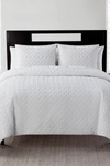 Vcny Home Nina Embossed Comforter Set In Whit1