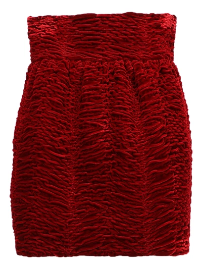 Pre-owned Saint Laurent Women's Skirts -  - In Red Synthetic Fibers