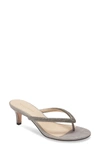 Pelle Moda Eunice Slide Sandal In Pewter Metallic Suede