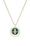 MESSIKA LUCKY MOVE MALACHITE & DIAMOND PENDANT NECKLACE,10840-YG