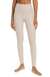 Beyond Yoga Caught In The Midi Space-dye High-waisted Legging In Chai