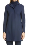 Herno First Act Stretch Jersey Coat In Blue