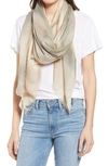 Rag & Bone Owen Painterly Plaid Scarf In Light Sand