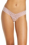 Hanky Panky Cross Dye Leopard Low Rise Thong In Desert Rose/ White