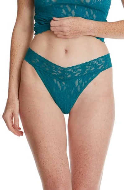 Hanky Panky Original Rise Thong In Night Forest Green