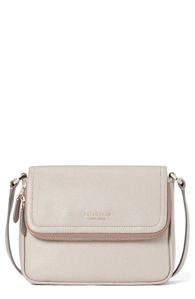 Kate Spade Run Around Large Flap Crossbody Bag In Warm Taupe