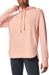 Sweaty Betty Escape Luxe Fleece Hoody - Antique Pink - Size Xs In Antique Pink