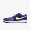 Jordan Air  1 Low Shoe (court Purple) In Court Purple,black,white