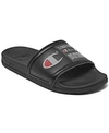 Champion Men's Squish Logo Slide Sandals From Finish Line In Black, Red