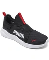 Puma Little Boys Softride Rift Slip-on Pop Running Sneakers From Finish Line In Black, Red, White