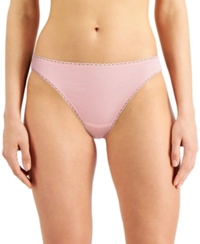 Charter Club Women's Everyday Cotton Bikini Underwear, Created For Macy's In Orchid Pink