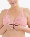 Glamorise Women's Plus Size Wonder Wire Front Close T-back Bra 1246 In Cafe