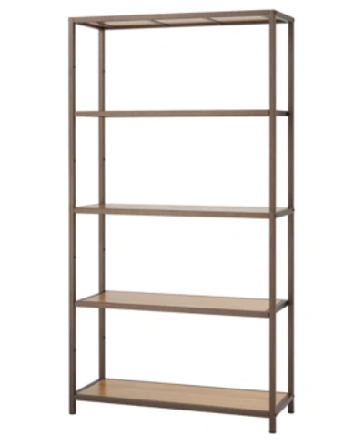 Trinity 5-tier Bamboo Shelving Rack In Bronze