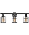 ALL THE RAGES 3 LIGHT INDUSTRIAL WIRED VANITY LIGHT