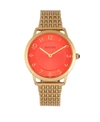Bertha Quartz Abby Collection Gold And Red Stainless Steel Watch 33mm In Gold