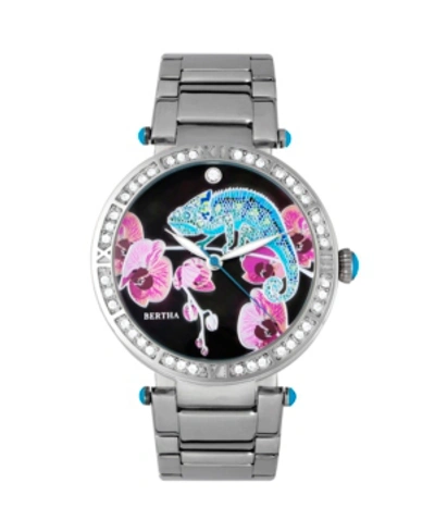 Bertha Quartz Camilla Collection Silver Stainless Steel Watch 38mm