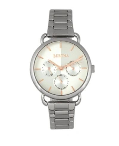 Bertha Quartz Gwen Collection Silver Stainless Steel Watch 36mm