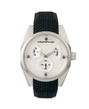 MORPHIC M34 SERIES, SILVER SILICONE WATCH, 44MM