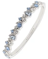 GIVENCHY SILVER-TONE CRYSTAL CLUSTER BANGLE BRACELET