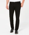 Tommy Hilfiger Men's Straight-fit Stretch Jeans, Created For Macy's In Black Wash