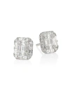 ZYDO MOSAIC 18K WHITE GOLD & DIAMOND STUD EARRINGS,400011660857