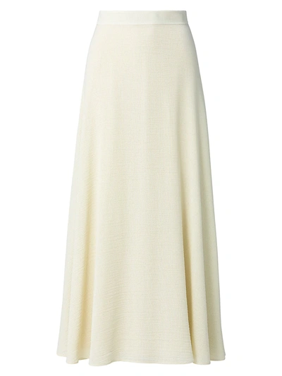 Akris Wool & Silk Seersucker A-line Midi Skirt In 213-ble