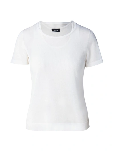 Akris Cotton Jersey T-shirt In White