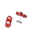 Jan Leslie Hand Painted Fast Car Cufflinks In Red
