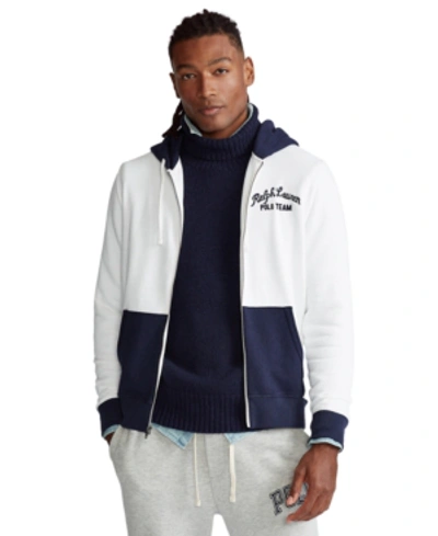 Polo Ralph Lauren Men's Polo Team Fleece Hoodie In White Multi