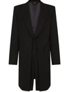 DOLCE & GABBANA SINGLE-BREASTED STRETCH-WOOL COAT