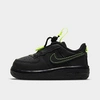 Nike Babies'  Kids' Toddler Air Force 1 Toggle Casual Shoes In Black/black-volt