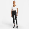 Nike Women's  Sportswear Essential High-waisted Graphic Leggings In Black