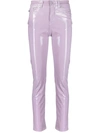 FIORUCCI YVES MID-RISE GLOSSY TROUSERS
