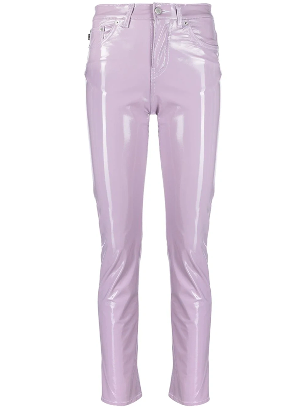 Fiorucci Skinny Jeans In Lilac Vinyl-purple ModeSens