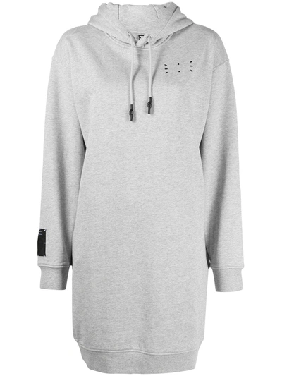 Mcq By Alexander Mcqueen Logo-patch Sweater Dress In Grey