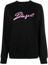 Diesel F-ang-k15 Logo-print Rib-trimmed Sweatshirt In Black