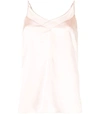 ADAM LIPPES SILK CHARMEUSE CHIFFON INSERT CAMI