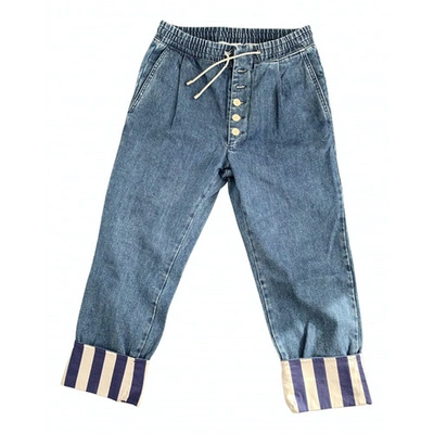 Pre-owned Sunnei Trousers In Blue