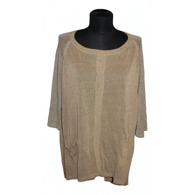 Pre-owned Bruno Manetti Linen Cardigan In Brown
