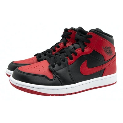 Pre-owned Jordan 1 Leather Trainers In Red