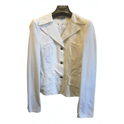 Pre-owned D&g Short Vest In White