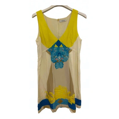 Pre-owned Versace Silk Mid-length Dress In Multicolour