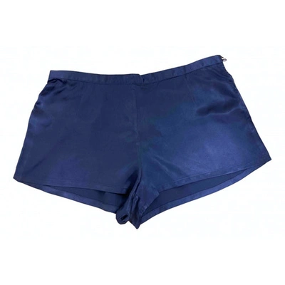 Pre-owned La Perla Silk Mini Short In Blue