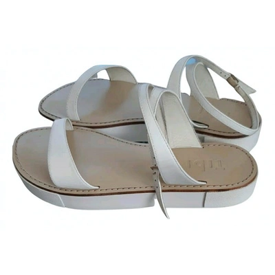Pre-owned Tibi Leather Sandal In White