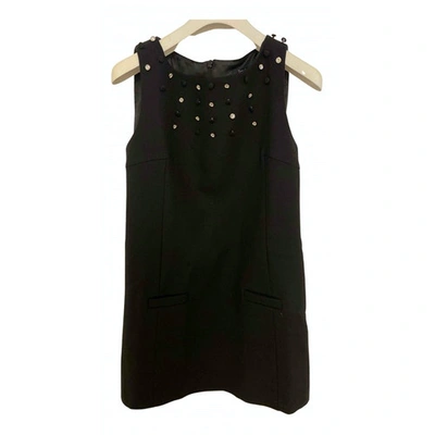 Pre-owned Tara Jarmon Wool Mid-length Dress In Black