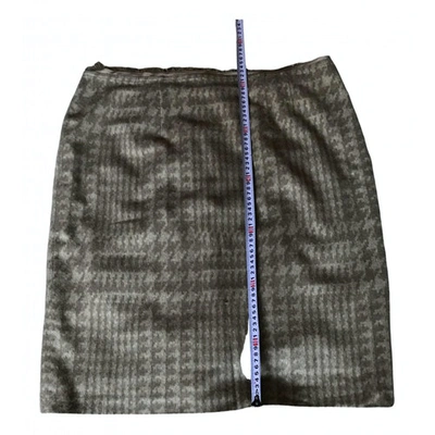 Pre-owned Basler Wool Mid-length Skirt In Brown