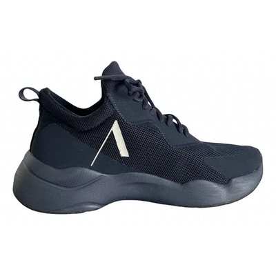 Pre-owned Arkk Trainers In Navy