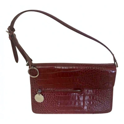 Pre-owned Gianni Chiarini Leather Handbag In Burgundy