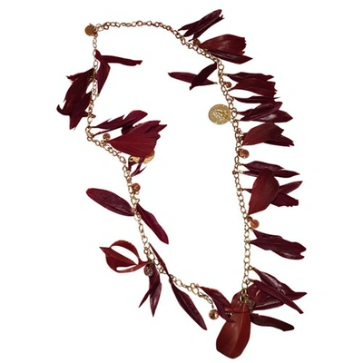 Pre-owned Teria Yabar Long Necklace In Gold