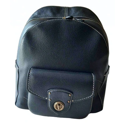 Pre-owned Lauren Ralph Lauren Leather Backpack In Black